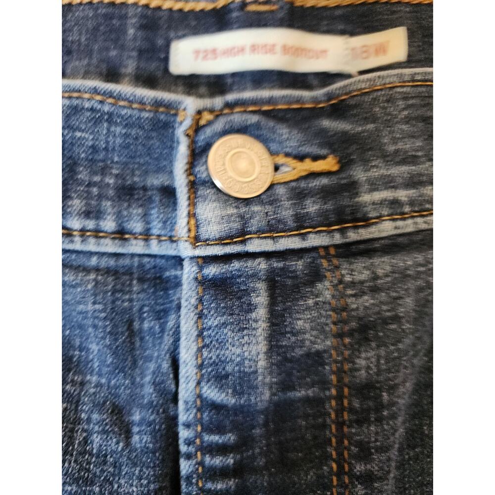 Levi Strauss Women's Size 18 725 High Rise BootCut Denim Stretch Blue Jeans - Picture 5 of 13